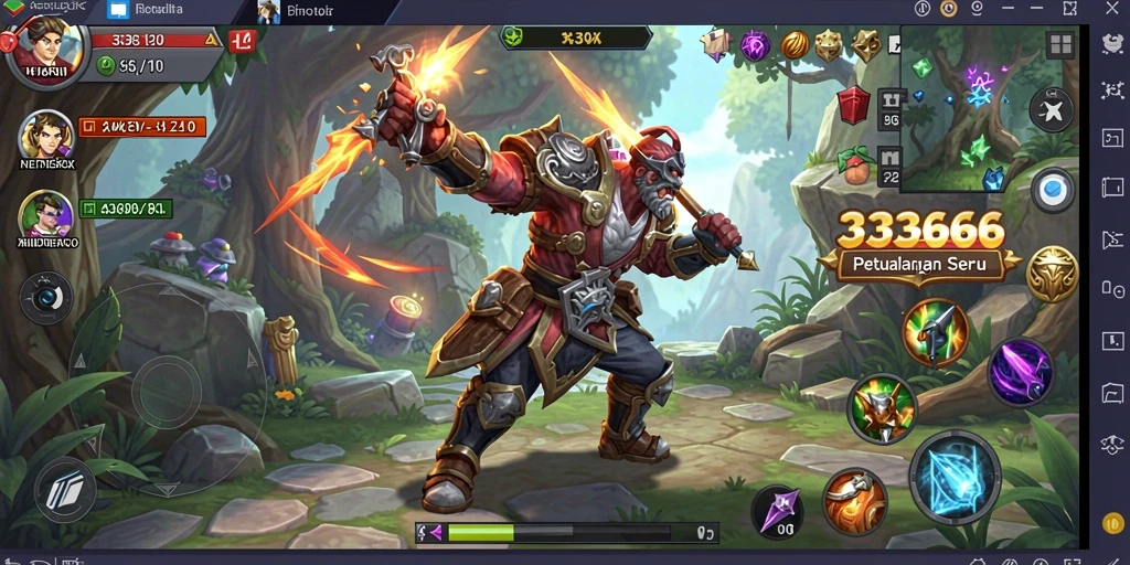 Gameplay menarik dari RPG 333666 dengan pertarungan seru.