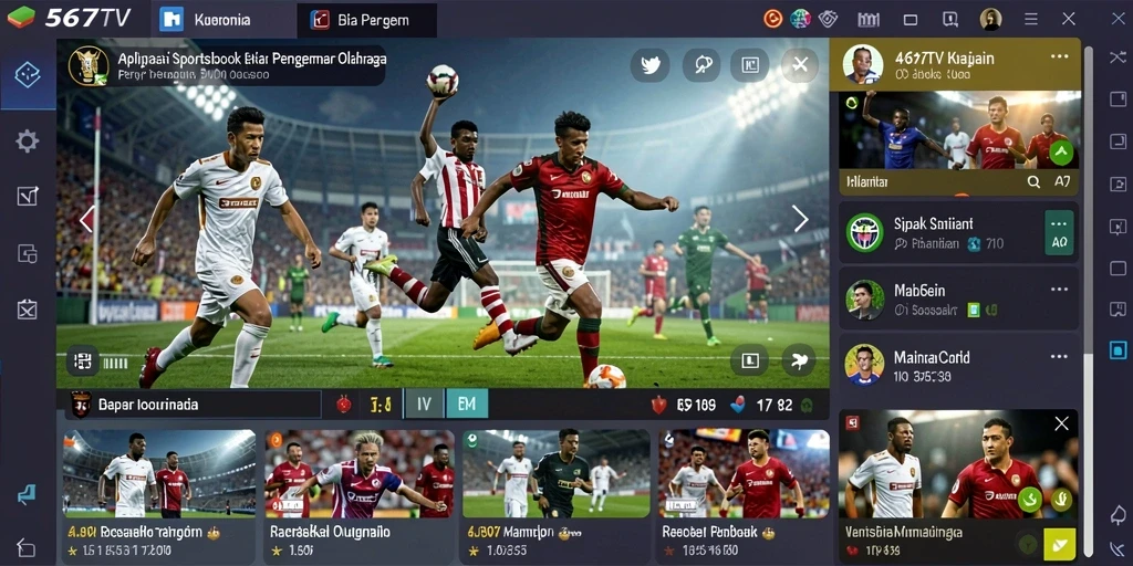 Screenshot gameplay 567TV dengan berbagai opsi taruhan olahraga.