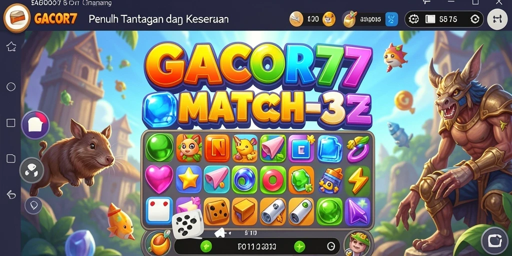 Gameplay menggembirakan permainan Match-3 GACOR77.