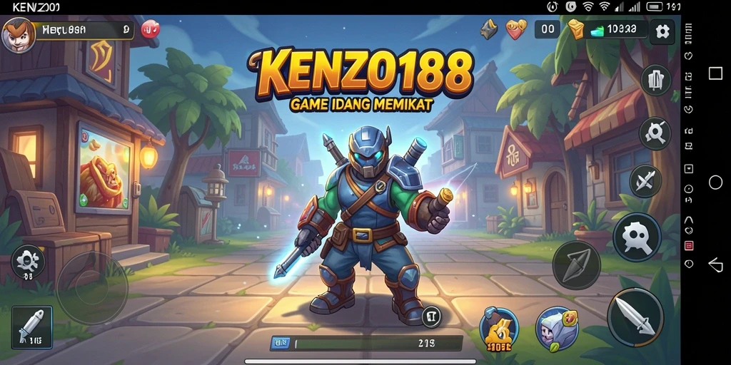 Tampilan gameplay menarik dari KENZO188 yang penuh warna.