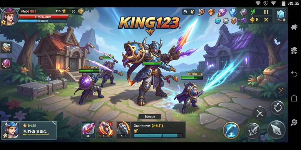 Tampilan gameplay KING123 yang seru dalam pertempuran strategi.