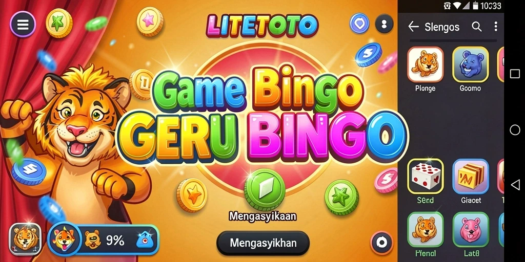 Screenshot gameplay LITETOTO yang penuh warna dan seru.