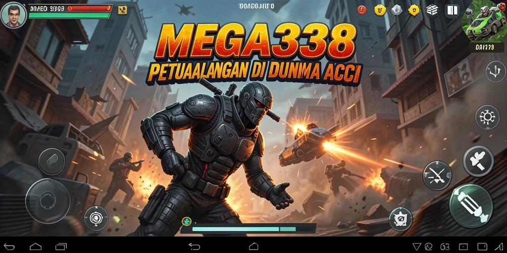 Screenshot MEGA338 menampilkan aksi seru dalam pertempuran.