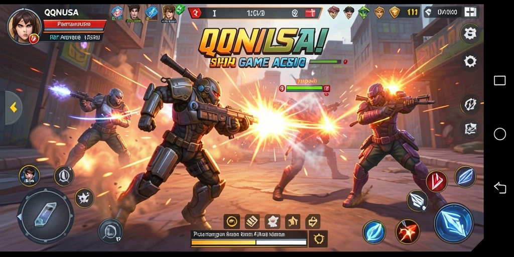 Tampilan gameplay aksi mendebarkan di QQNUSA, penuh tantangan.