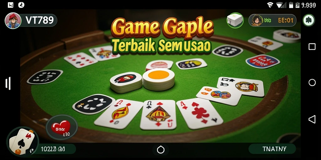 Tampilan gameplay Gaple seru dan interaktif di VT789.