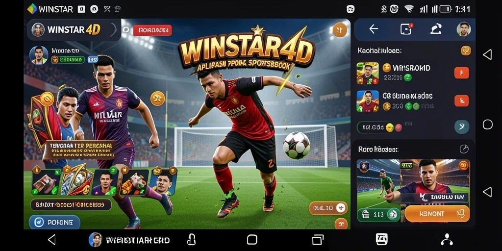 Tangkapan layar utama WINSTAR4D menampilkan opsi taruhan yang beragam.
